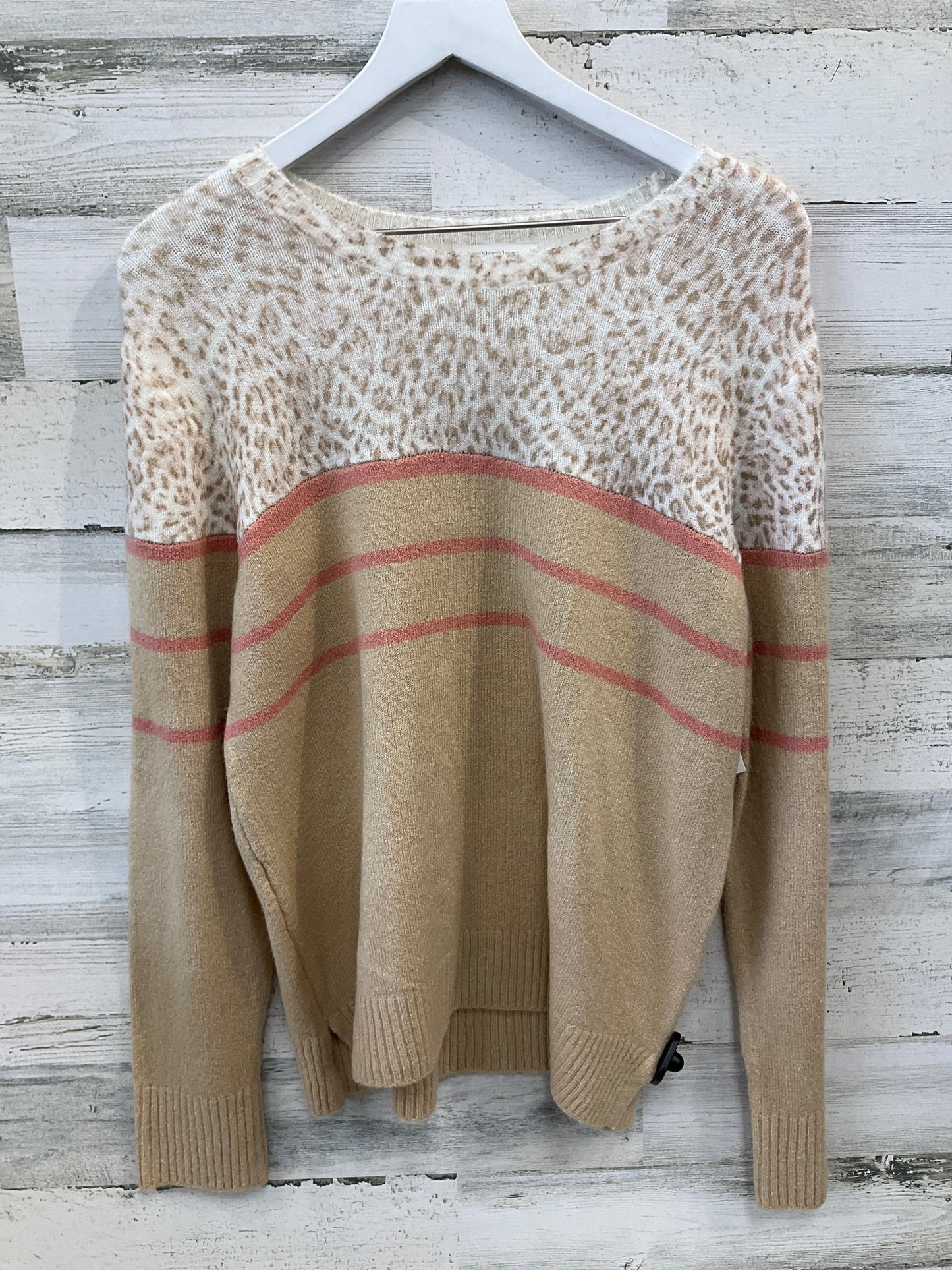 Sweater By Beachlunchlounge In Cream & Pink, Size: L