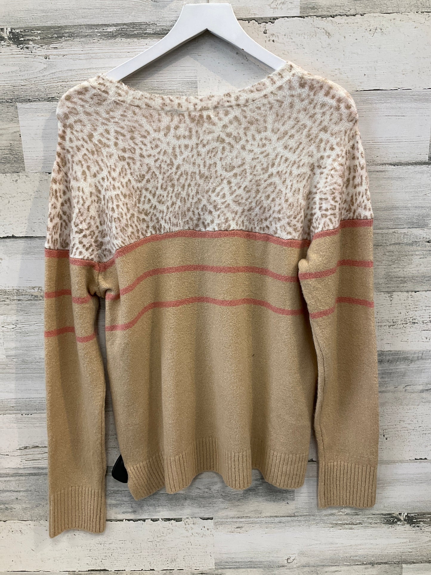 Sweater By Beachlunchlounge In Cream & Pink, Size: L