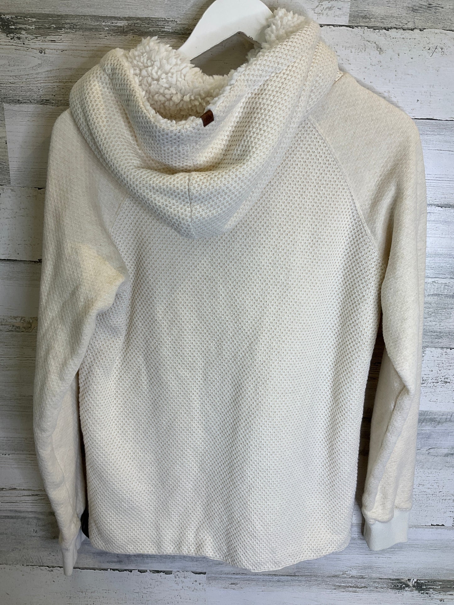 Sweatshirt Hoodie By Clothes Mentor In Cream, Size: S