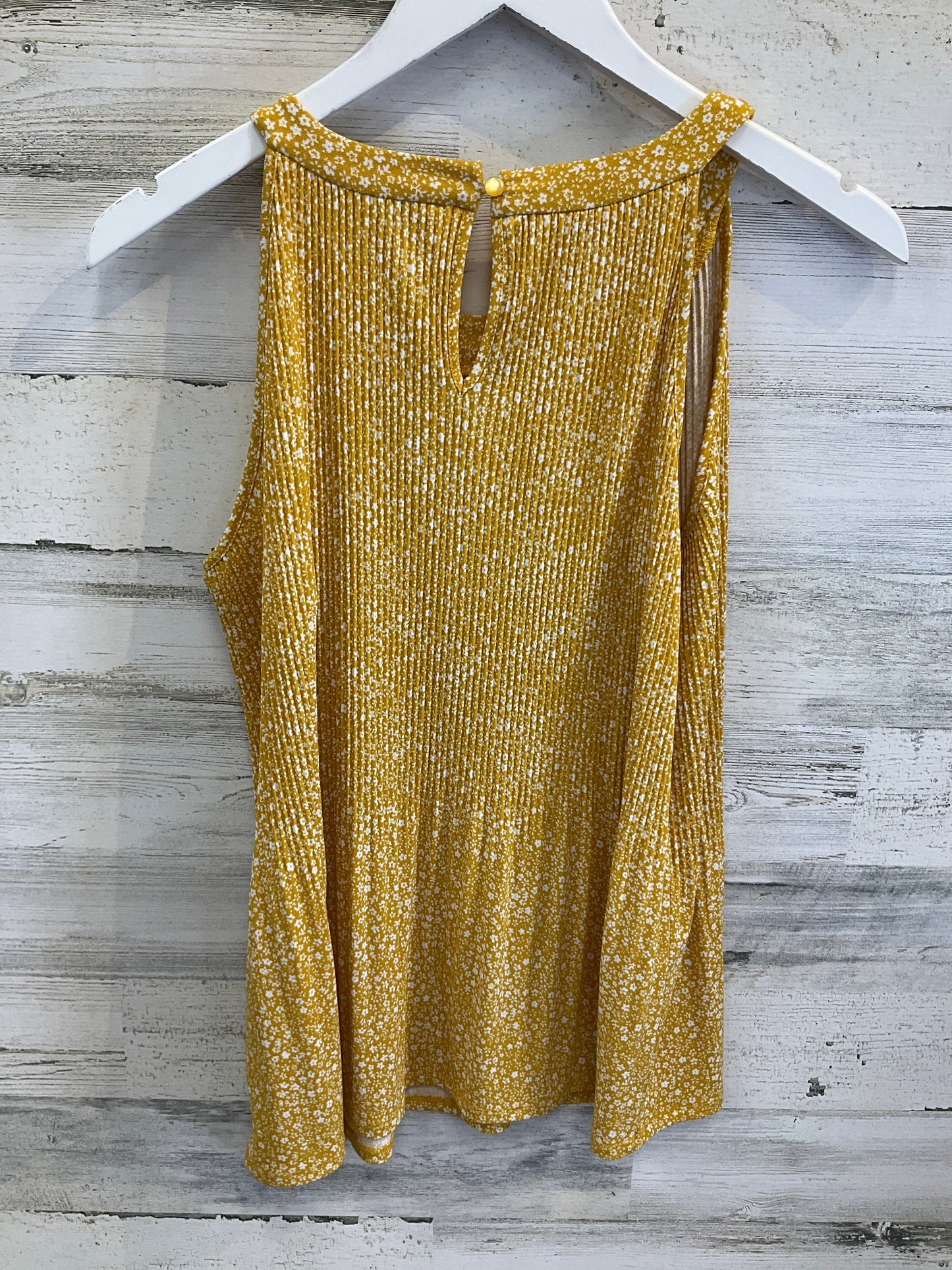 Top Sleeveless By Adrianna Papell In Yellow, Size: M