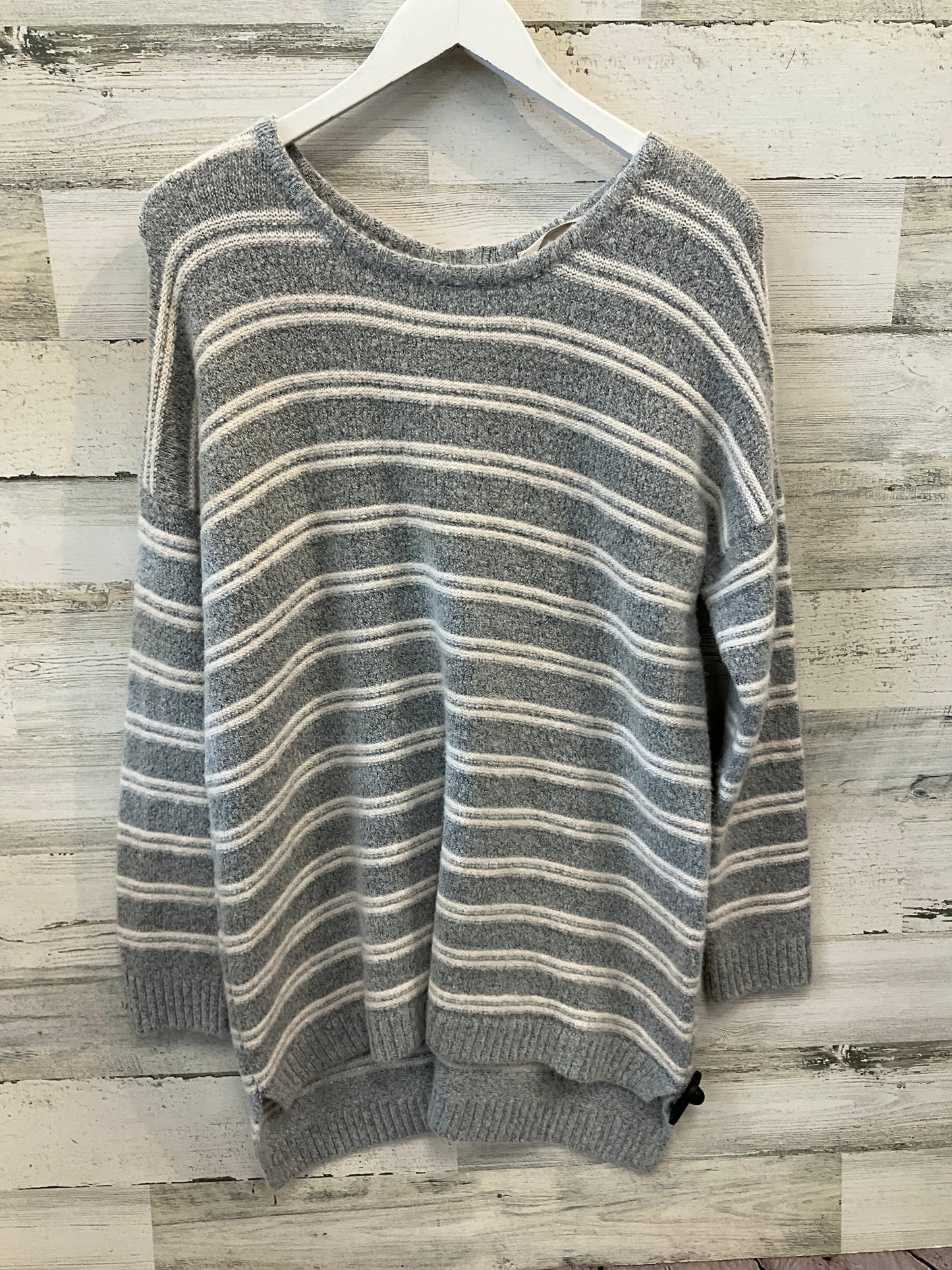 Sweater By Soft Surroundings In Grey & White, Size: S