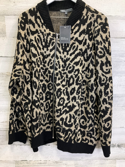 Sweater Cardigan By 89th And Madison In Black & Gold, Size: 3x