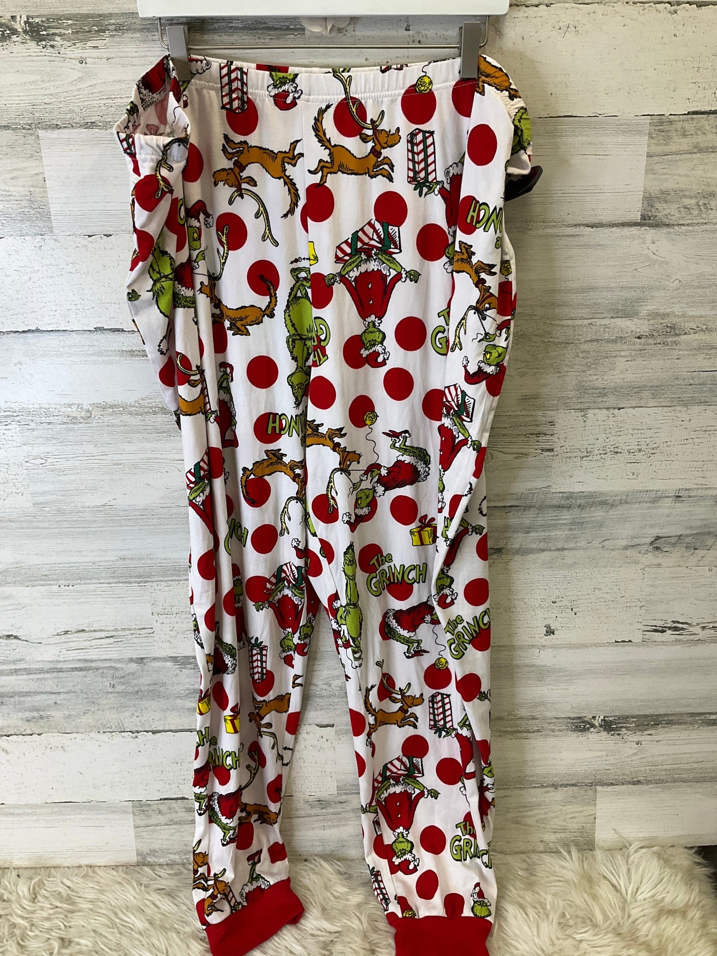 Pajamas 2pc By Clothes Mentor In Red & White, Size: 3x