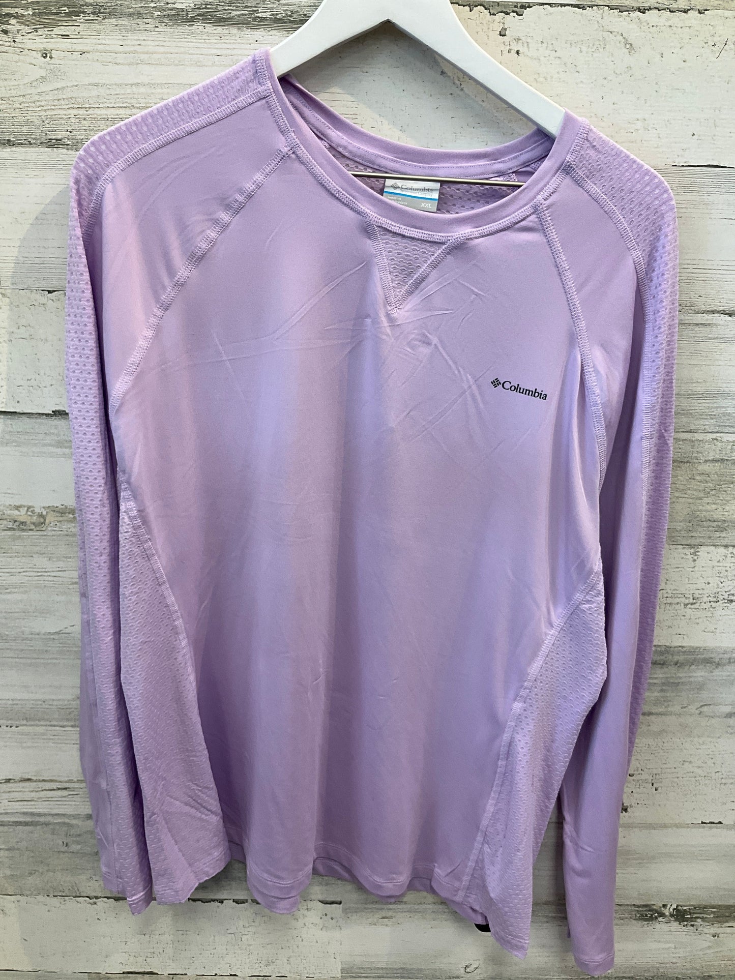 Athletic Top Long Sleeve Crewneck By Columbia In Purple, Size: Xxl