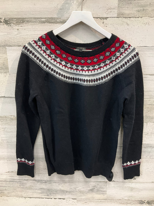 Sweater By Talbots In Black & Red, Size: M