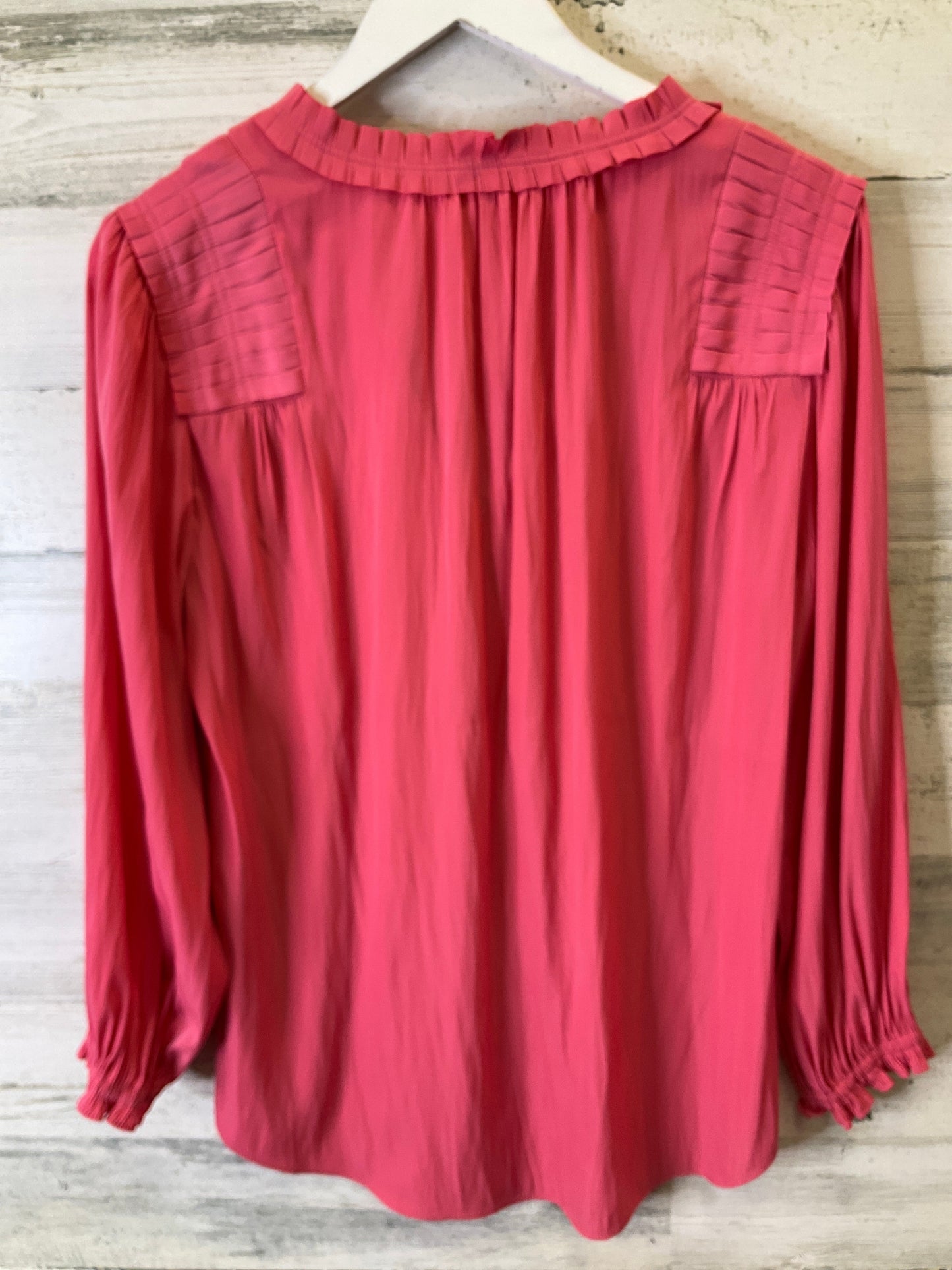 Blouse Long Sleeve By Chicos In Coral, Size: M