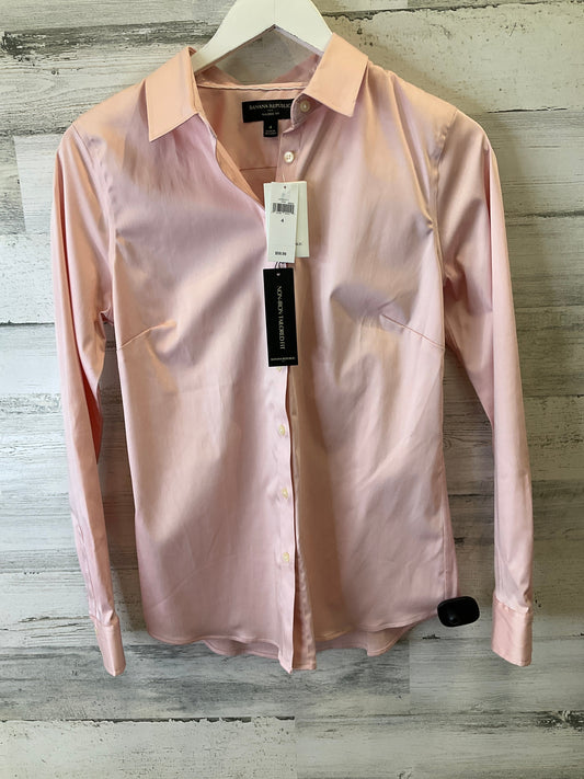 Top Long Sleeve By Banana Republic In Pink, Size: S