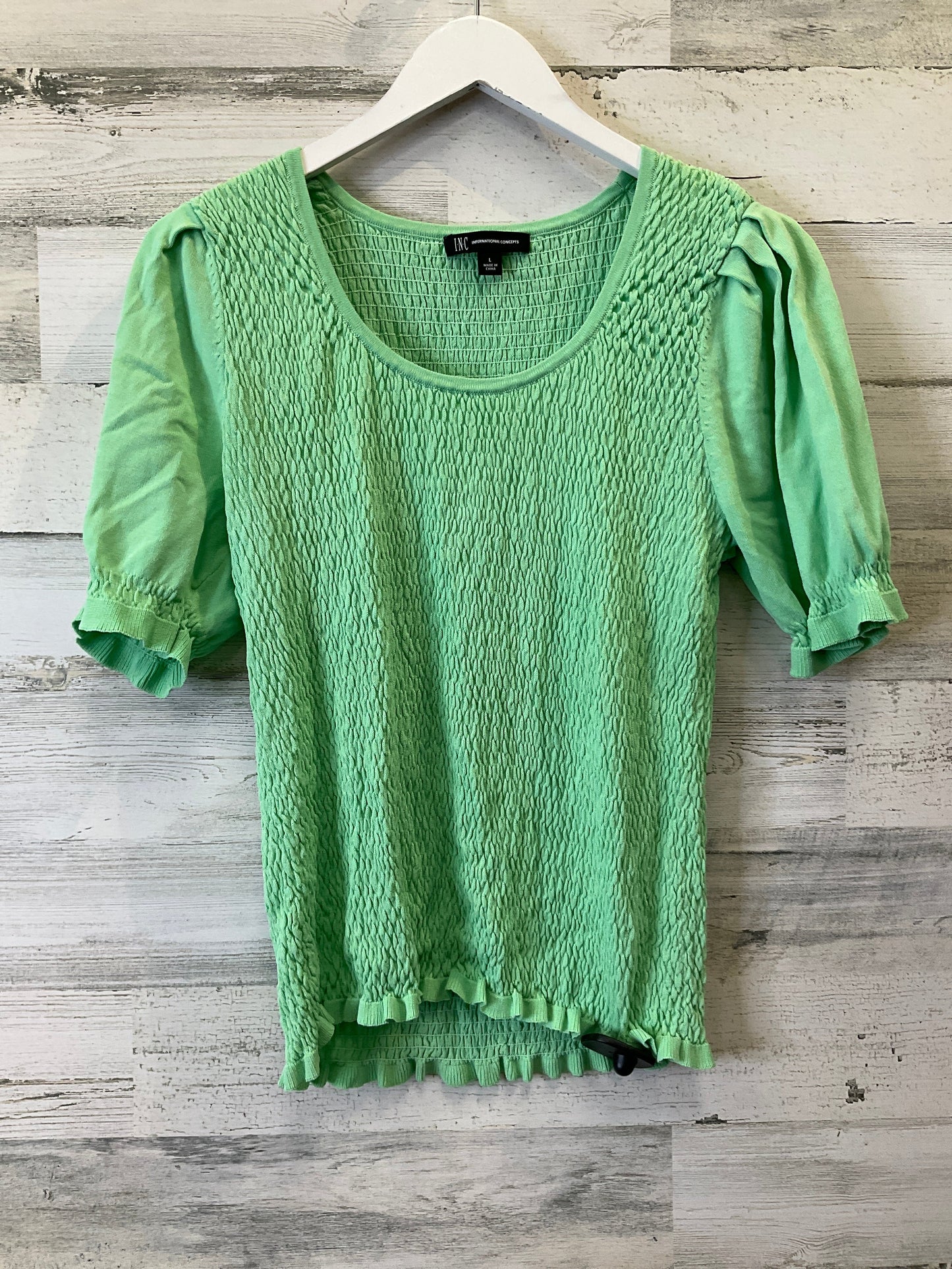 Green Top Short Sleeve Inc, Size L