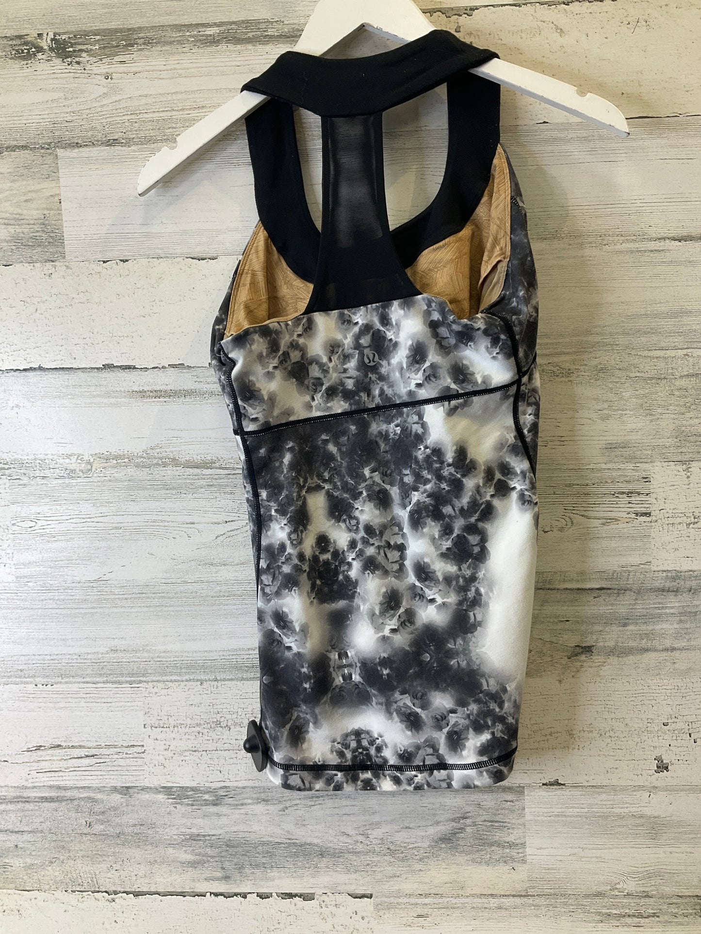 Athletic Tank Top By Lululemon In Black & White, Size: 8