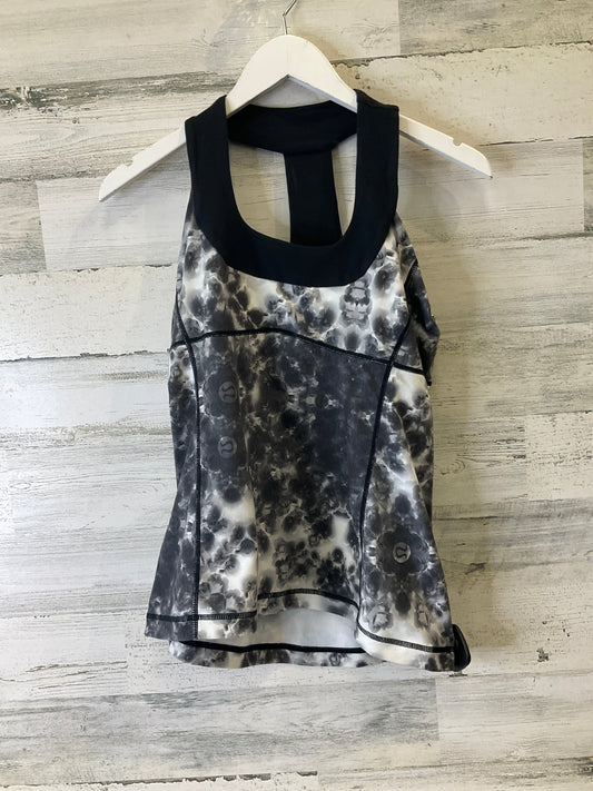 Athletic Tank Top By Lululemon In Black & White, Size: 8