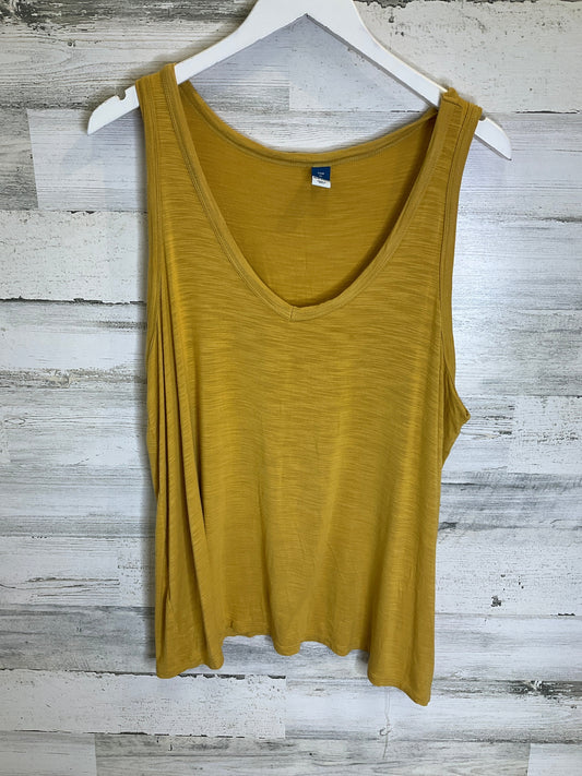 Yellow Top Sleeveless Basic Old Navy, Size Xl