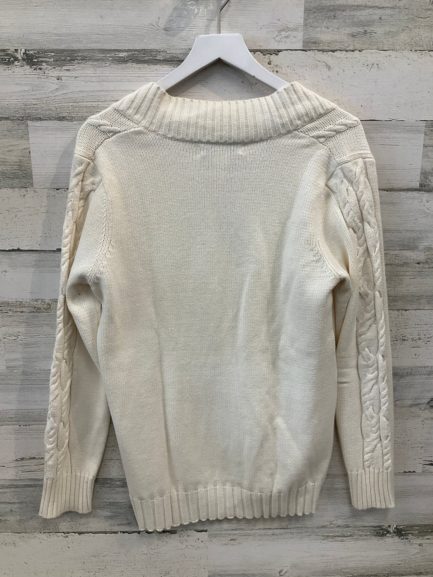 Sweater By Jones New York In Cream, Size: L