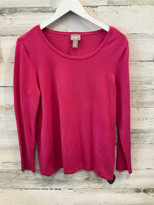 Top Long Sleeve By Chicos In Pink, Size: M