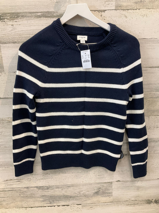 Sweater By J. Crew In Blue & White, Size: Xxs