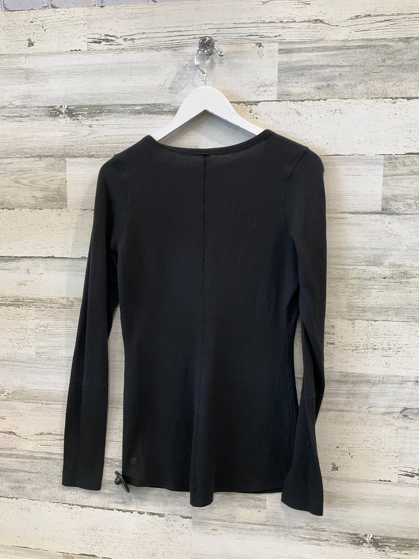 Athletic Top Long Sleeve Crewneck By Lululemon In Black, Size: L