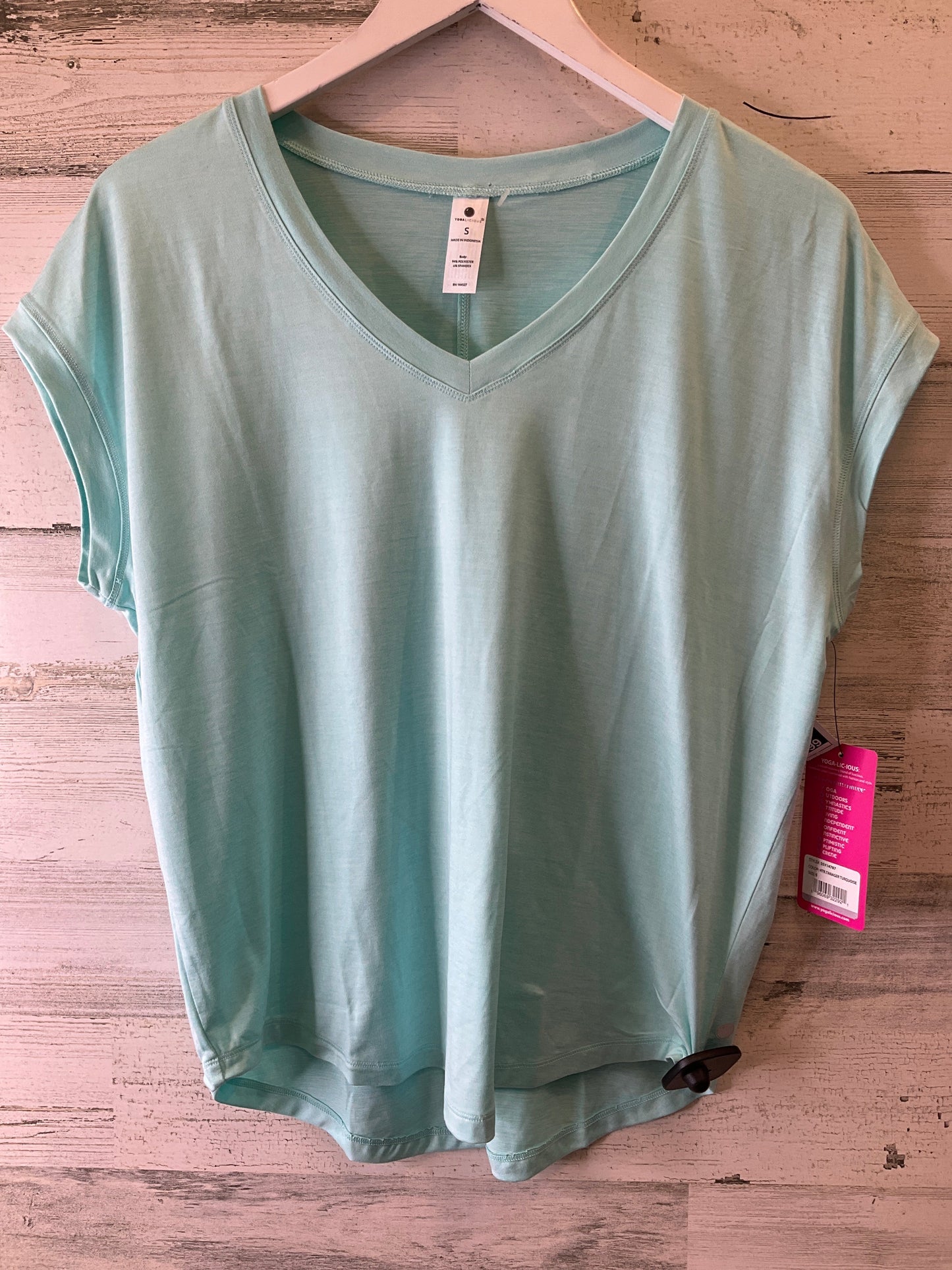 Aqua Athletic Top Short Sleeve Yogalicious, Size 4