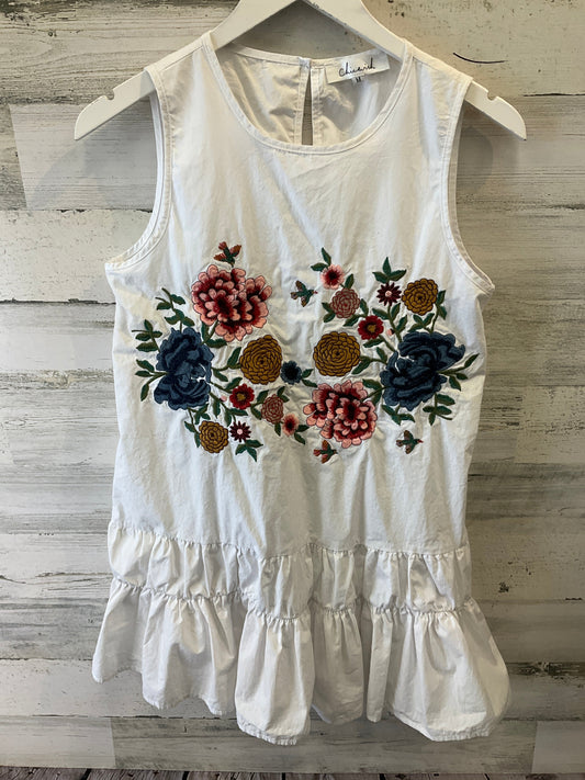 White Dress Casual Short Clothes Mentor, Size 8