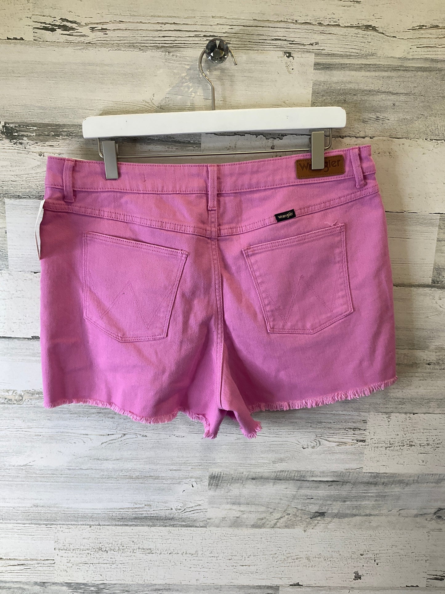 Pink Denim Shorts Wrangler, Size 14