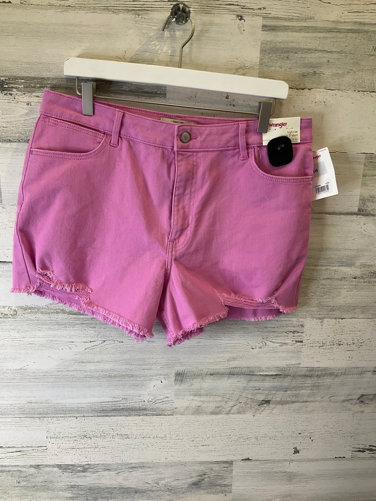 Pink Denim Shorts Wrangler, Size 14