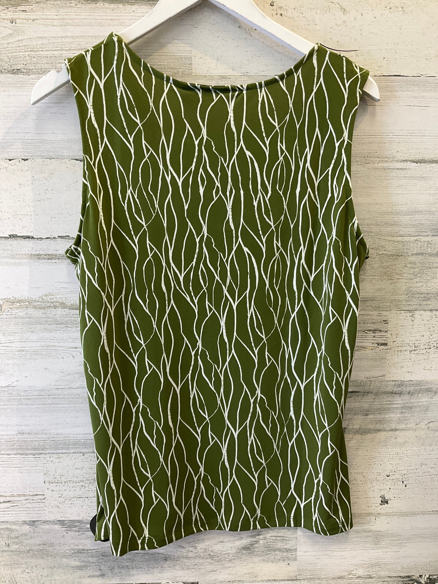 Green Top Sleeveless Tahari By Arthur Levine, Size L