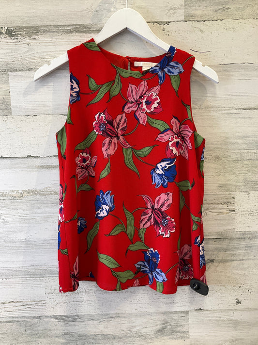Red Top Sleeveless Clothes Mentor, Size Xs
