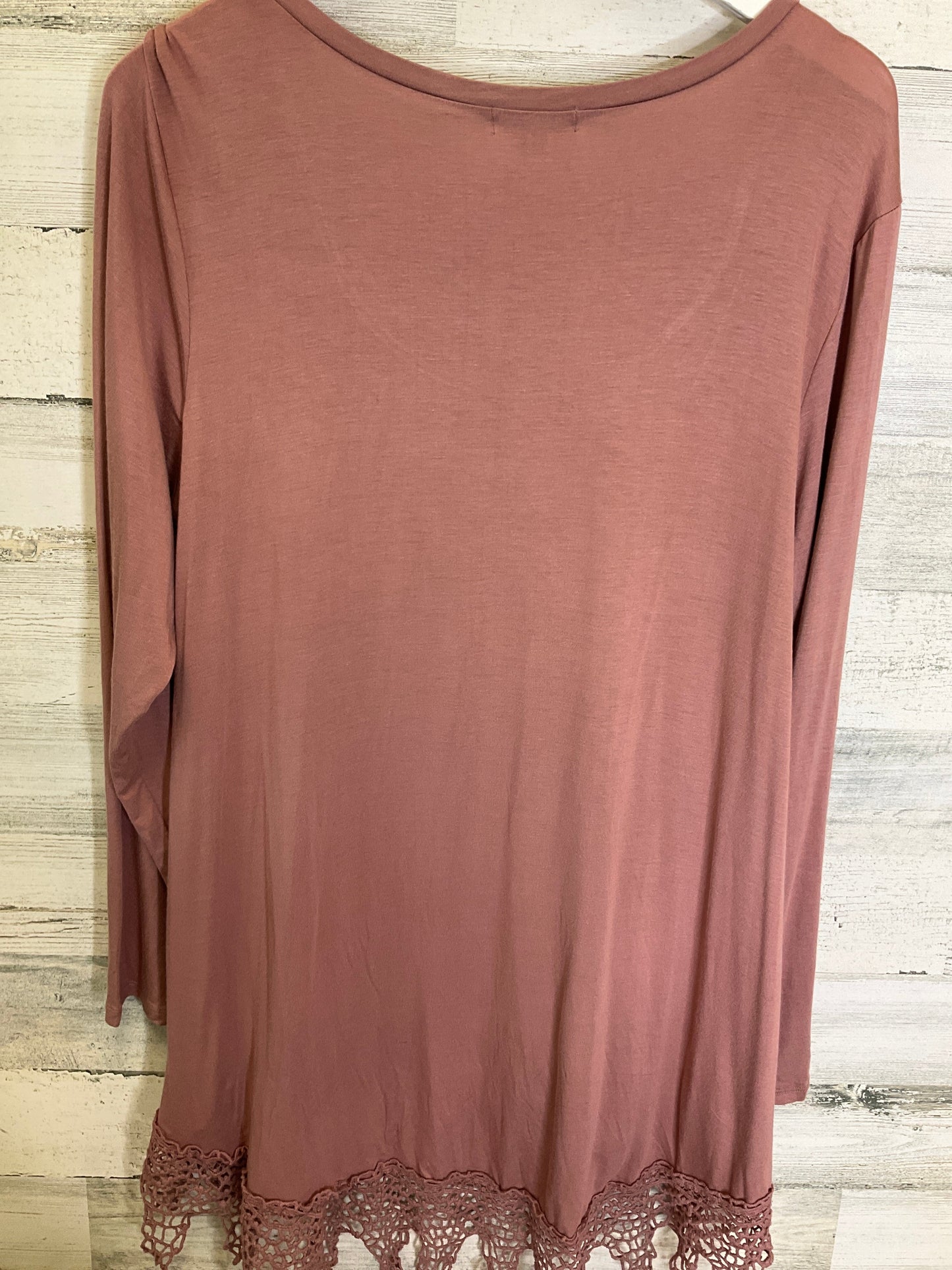 Pink Top Long Sleeve Clothes Mentor, Size 2x