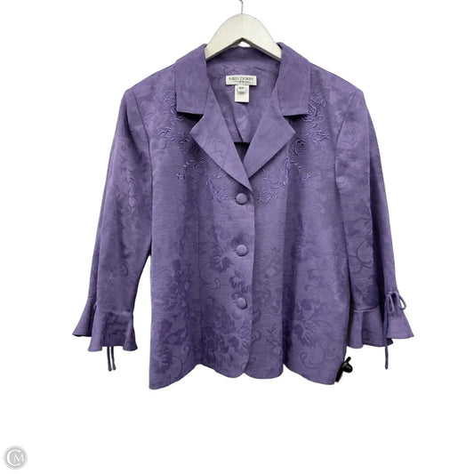 Blazer By Clothes Mentor In Purple, Size: 6p