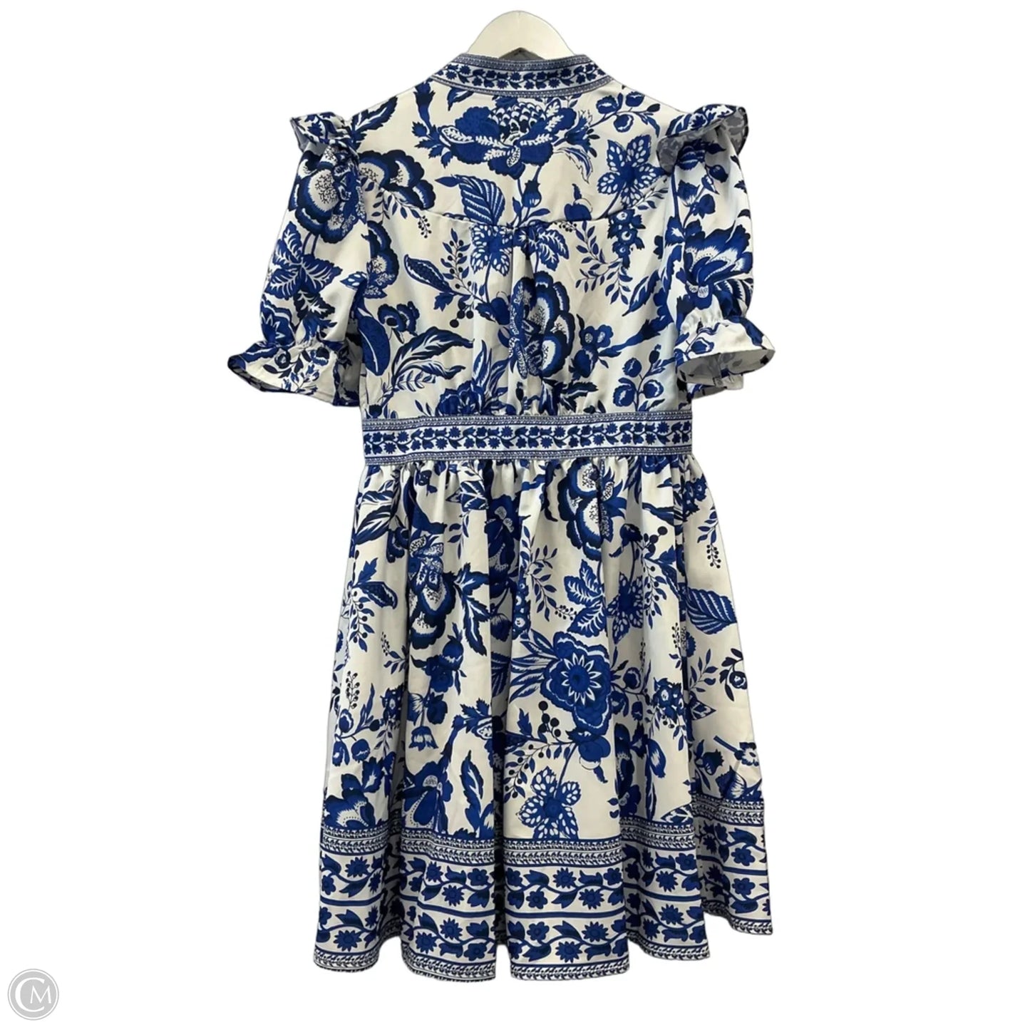 Dress Casual Short By Clothes Mentor In Blue & White, Size: Xs