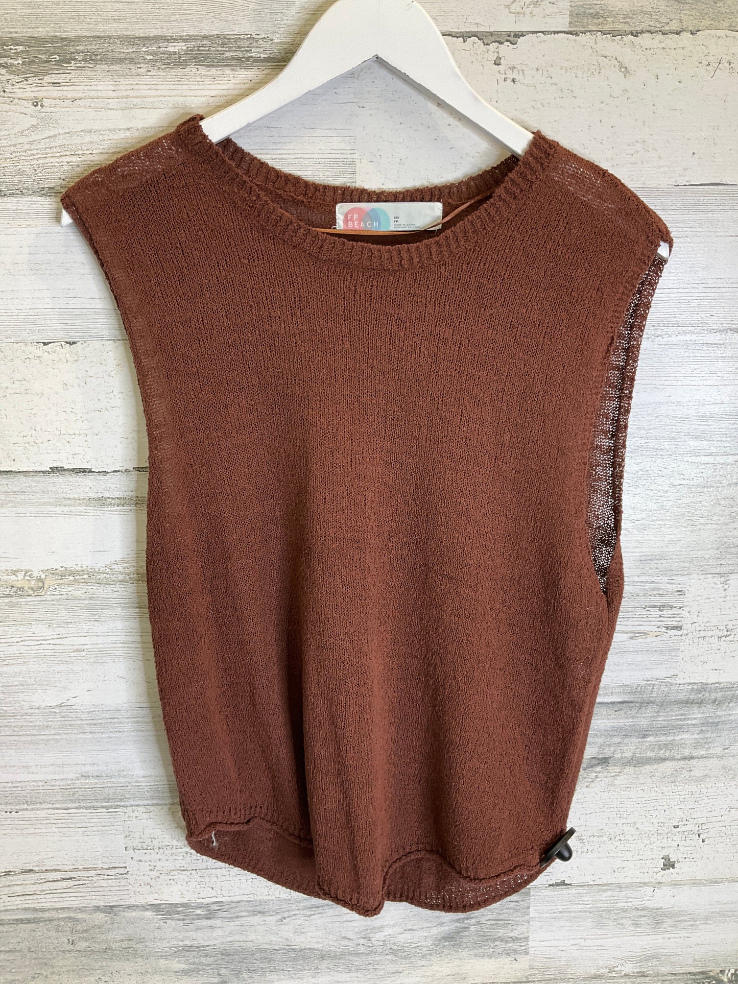 Top Sleeveless By Free People In Brown, Size: Xs