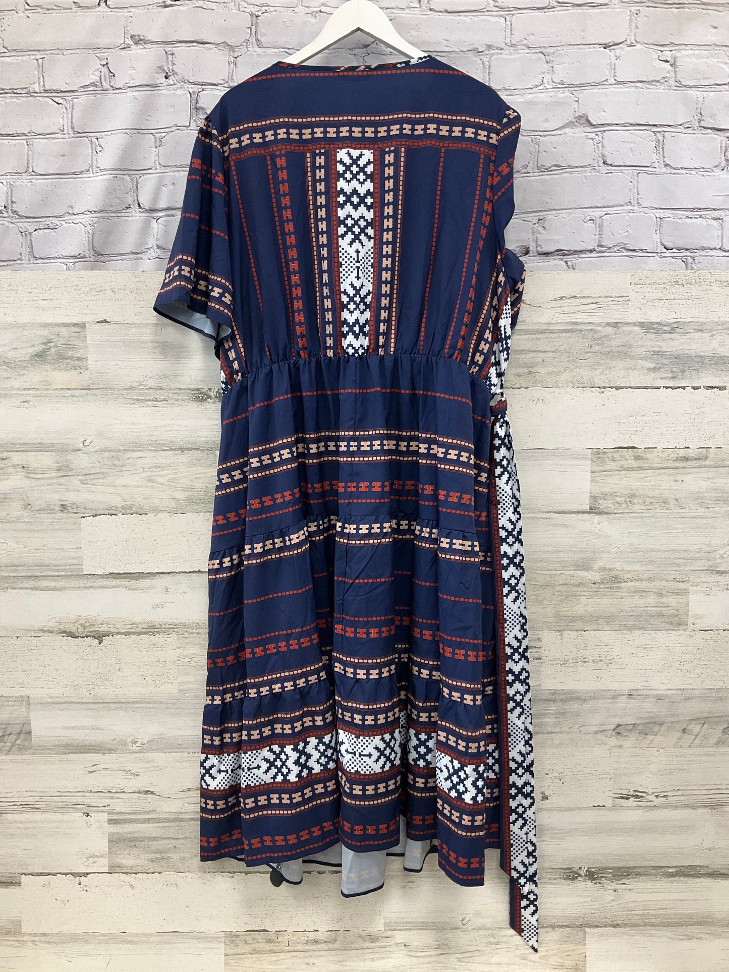 Dress Casual Midi By Clothes Mentor In Multi-colored, Size: 4x