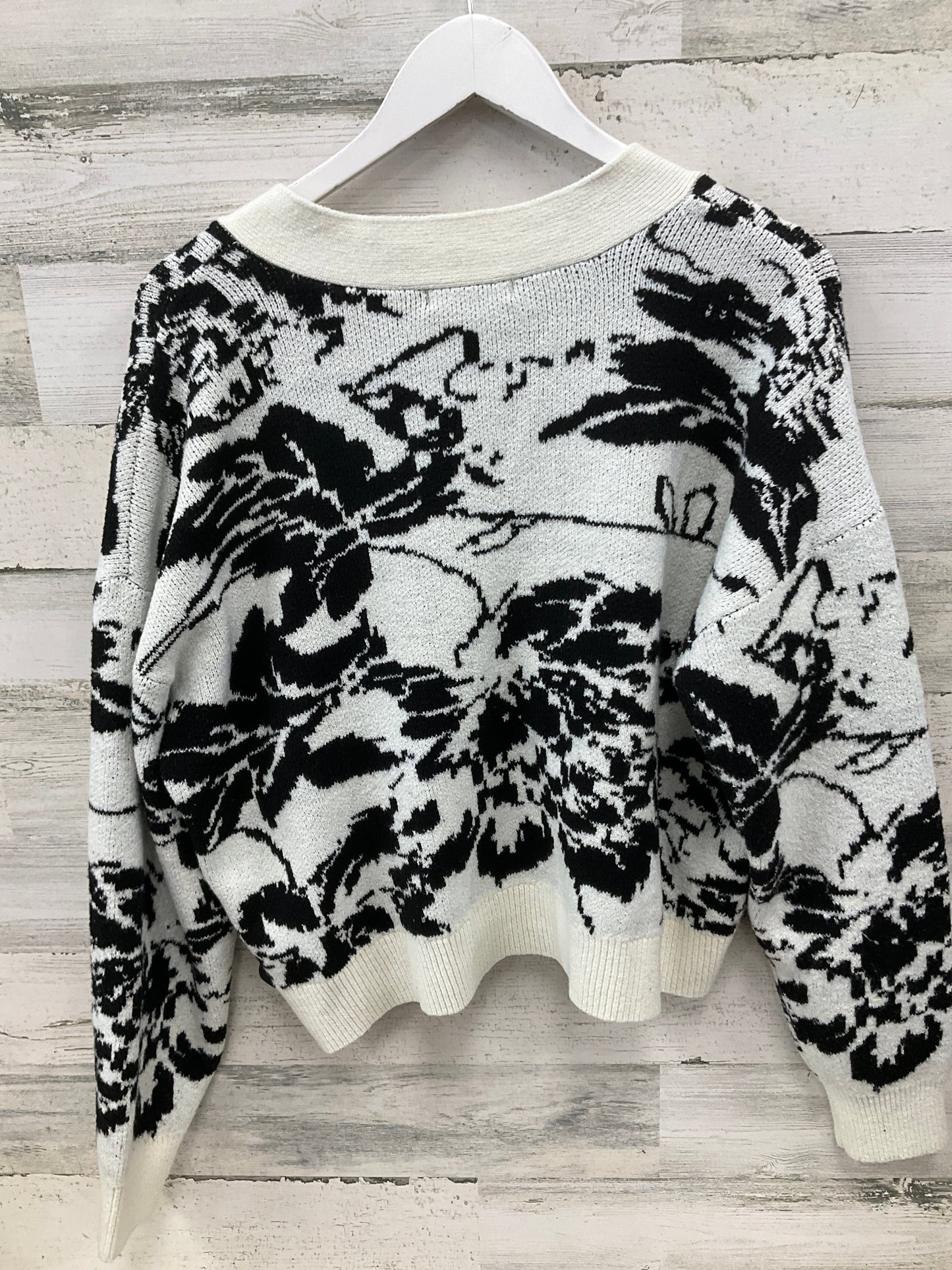 Cardigan By 89th And Madison In Black & White, Size: Xl