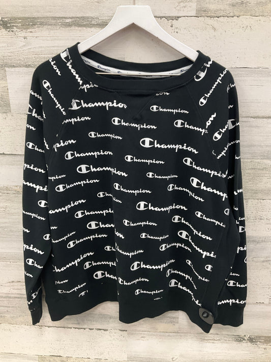 Sweatshirt Crewneck By Champion In Black & White, Size: 2x