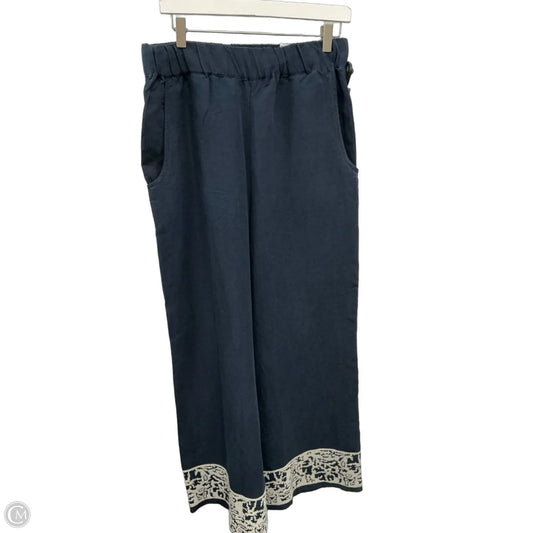 Pants Wide Leg By Banana Republic In Navy, Size: 8