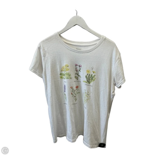 Top Short Sleeve By Clothes Mentor In White, Size: Xl
