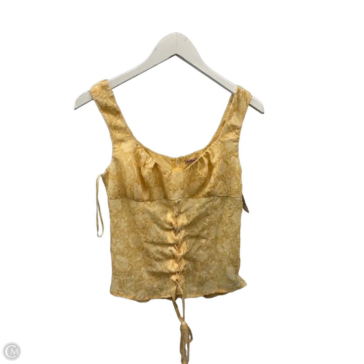 Top Sleeveless By Bailey Rose In Yellow, Size: M