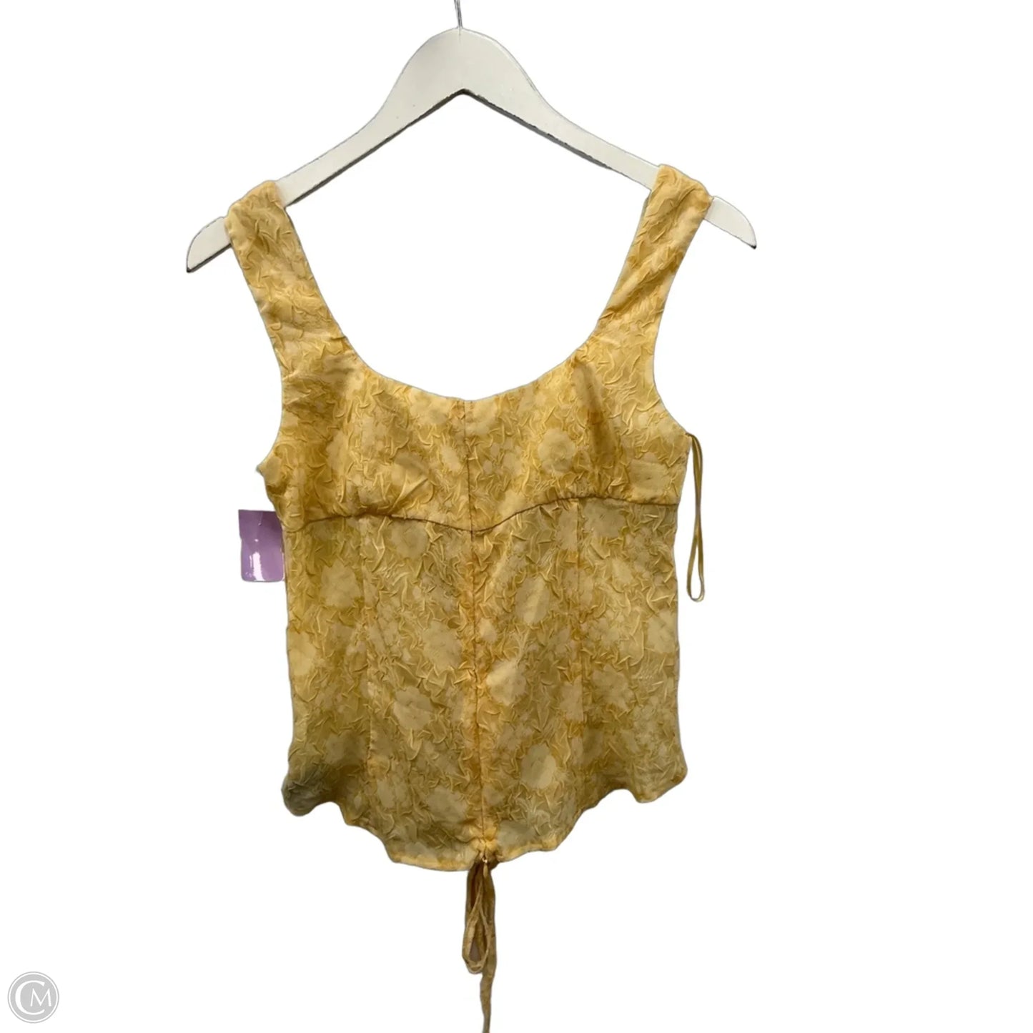 Top Sleeveless By Bailey Rose In Yellow, Size: M