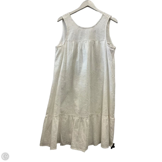 Dress Casual Midi By Lucky Brand In White, Size: M