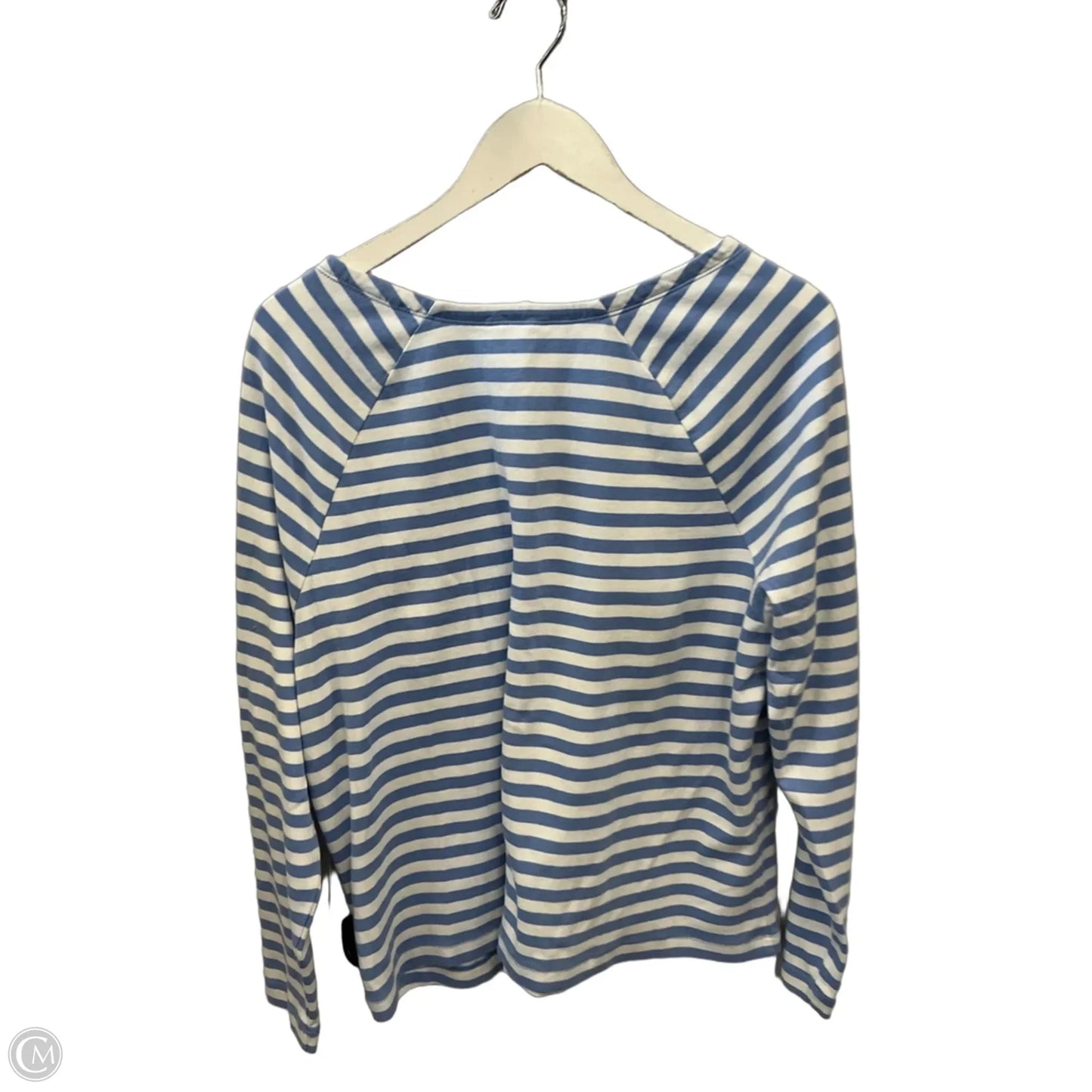 Top Long Sleeve By Caslon In Striped Pattern, Size: M