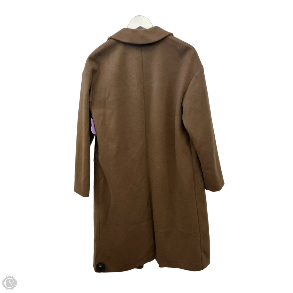 Coat Wool By Topshop In Brown, Size: S