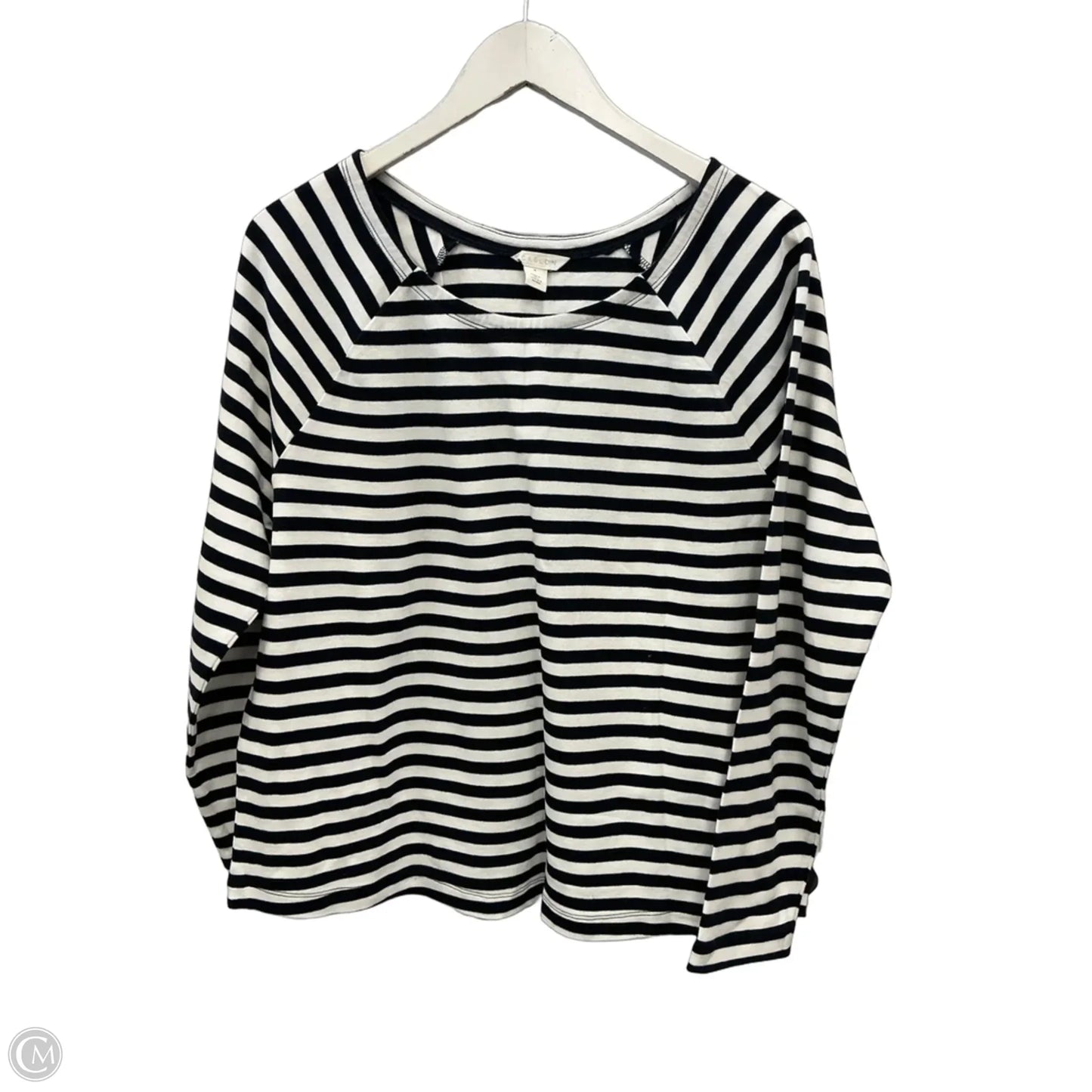 Top Long Sleeve By Caslon In Striped Pattern, Size: M