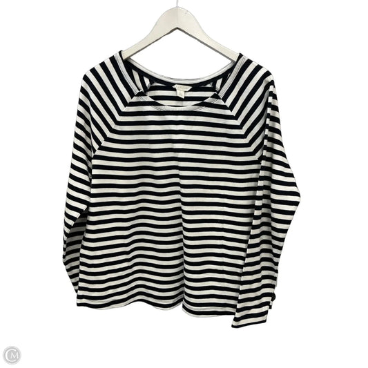 Top Long Sleeve By Caslon In Striped Pattern, Size: M