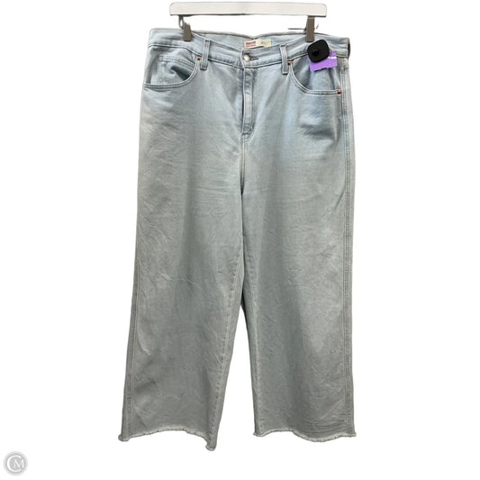 Jeans Wide Leg By Levis In Blue Denim, Size: 14