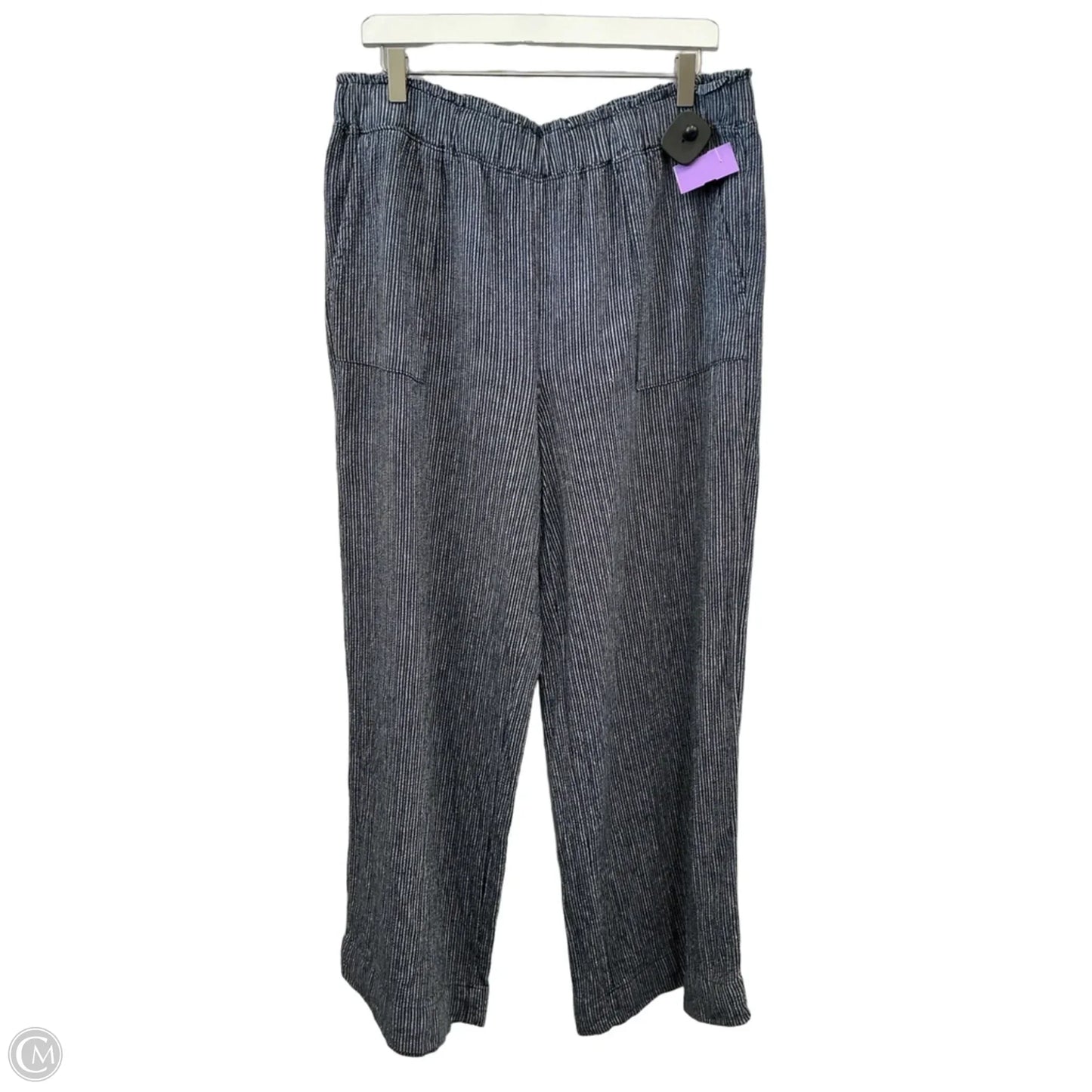 Pants Wide Leg By Time And Tru In Striped Pattern, Size: 14