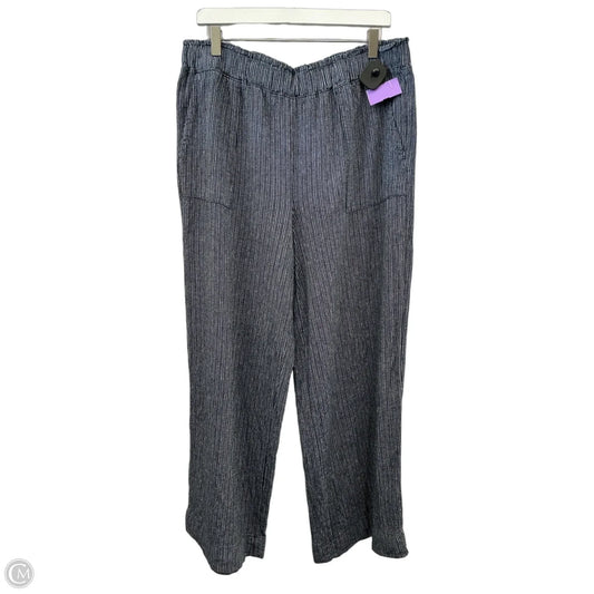 Pants Wide Leg By Time And Tru In Striped Pattern, Size: 14