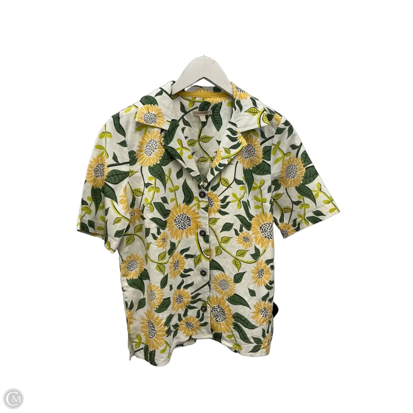 Top Short Sleeve By Barbour In Floral Print, Size: M