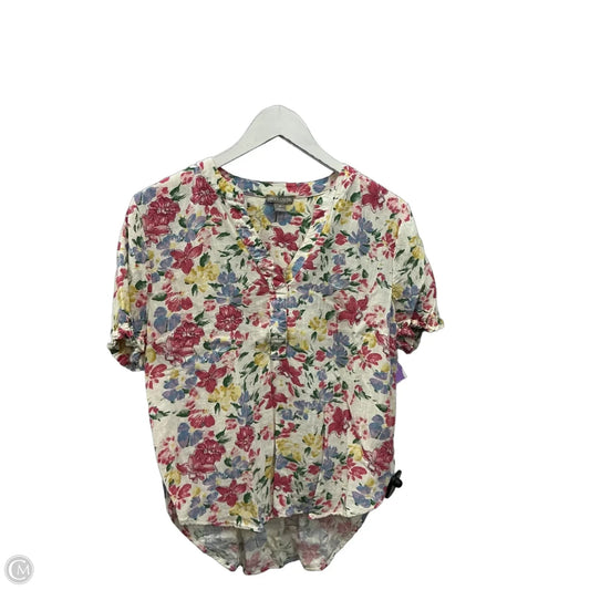 Top Short Sleeve By Falls Creek In Floral Print, Size: M
