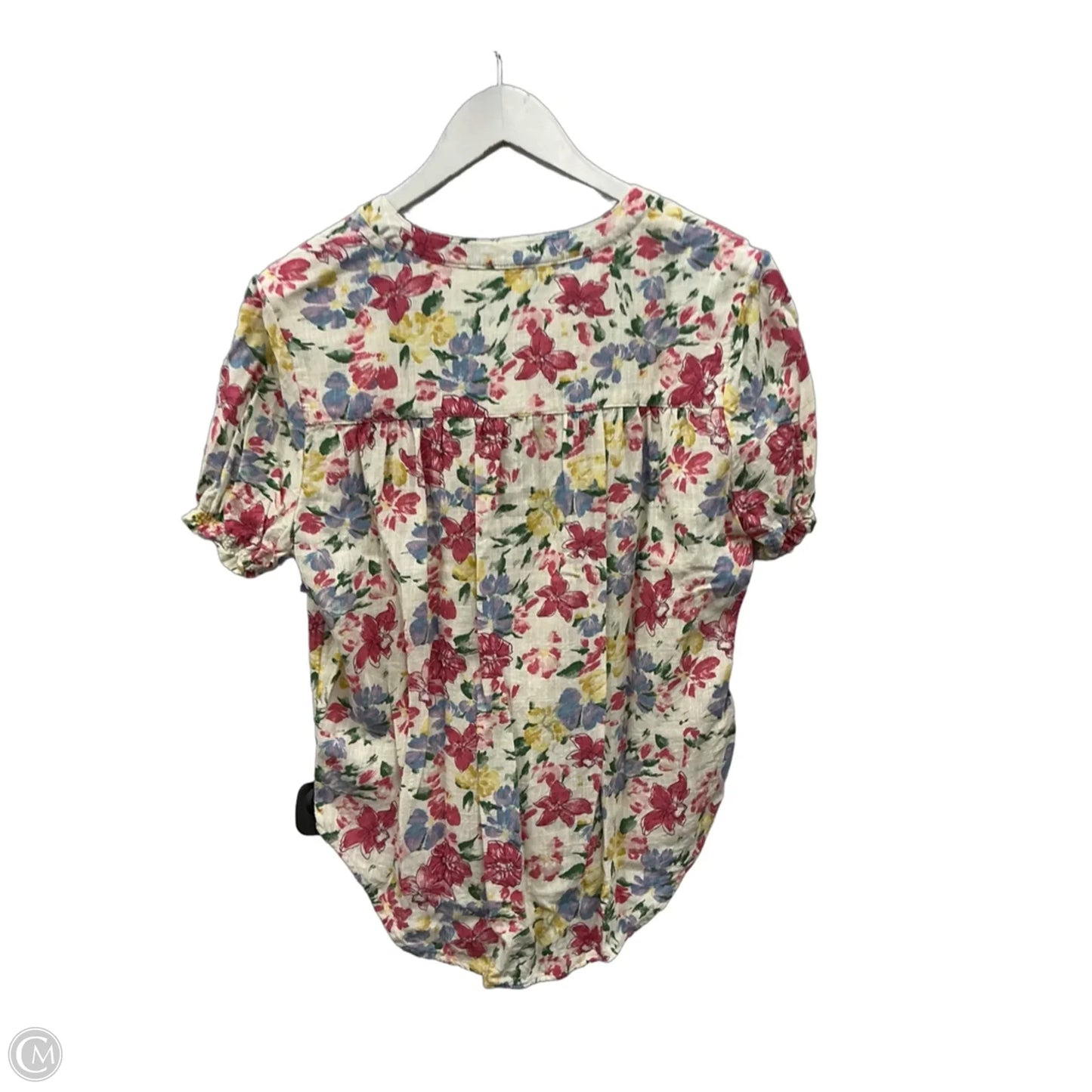 Top Short Sleeve By Falls Creek In Floral Print, Size: M