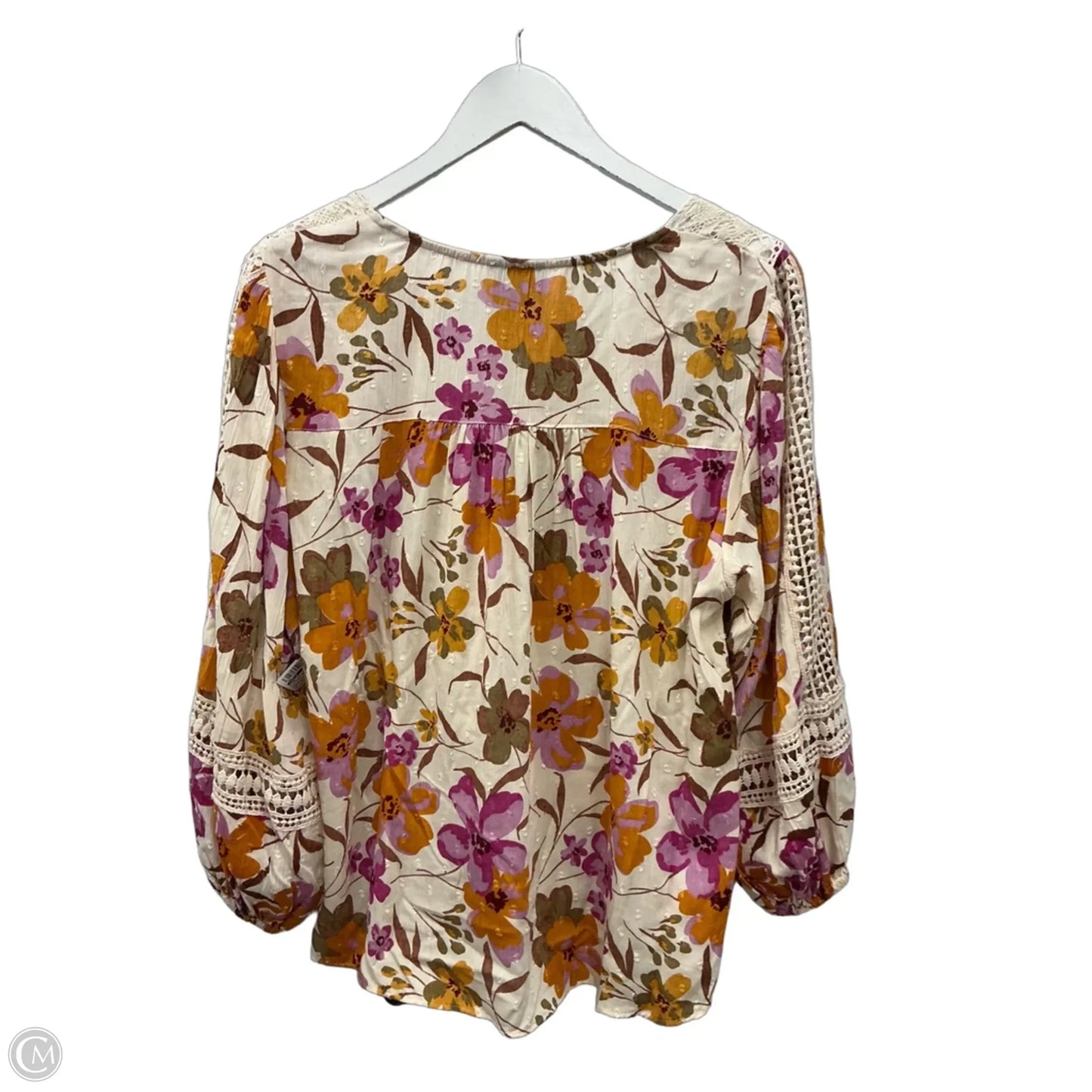 Top Long Sleeve By Angie In Floral Print, Size: S