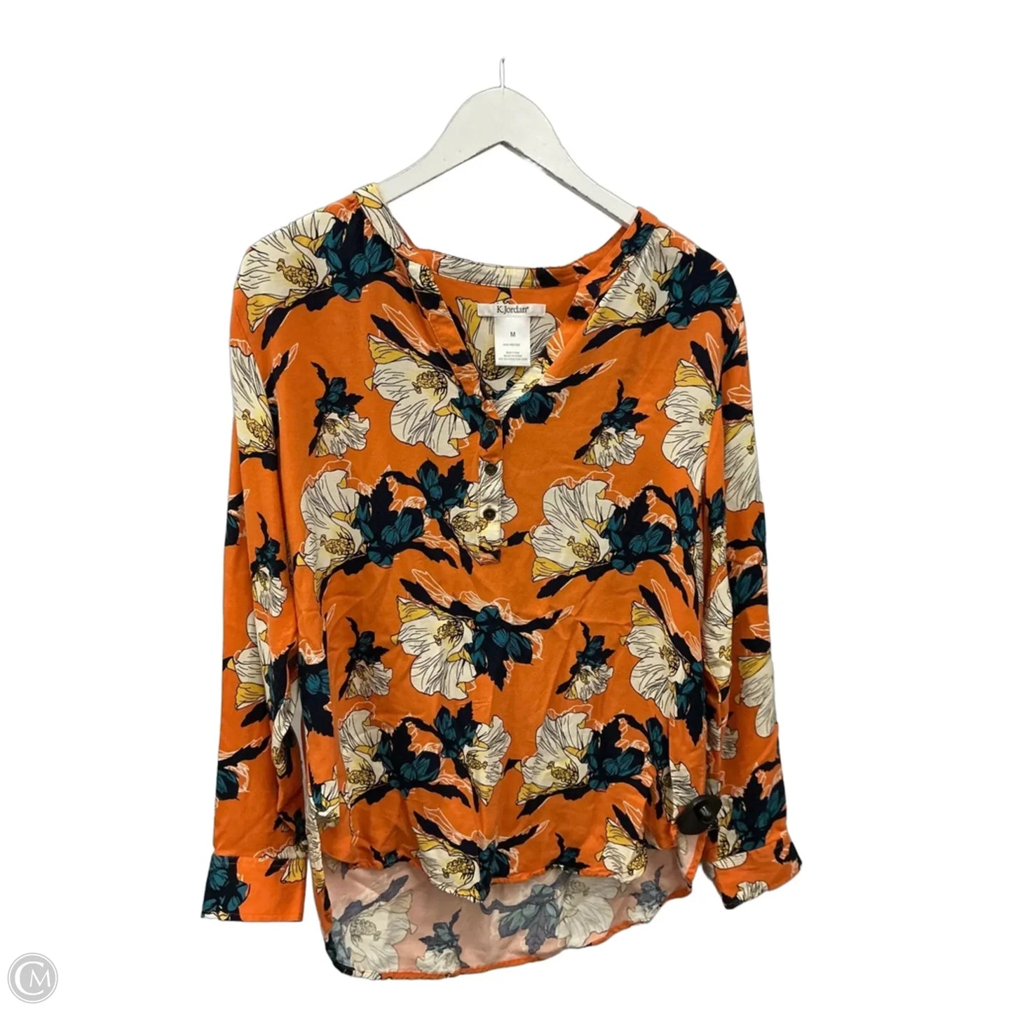 Top Long Sleeve By Clothes Mentor In Orange, Size: M