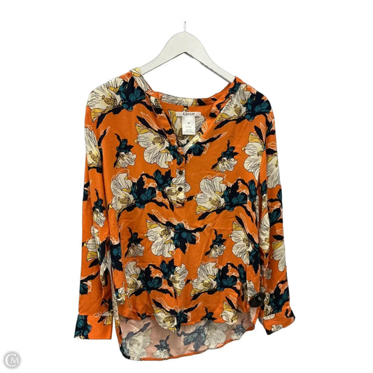 Top Long Sleeve By Clothes Mentor In Orange, Size: M